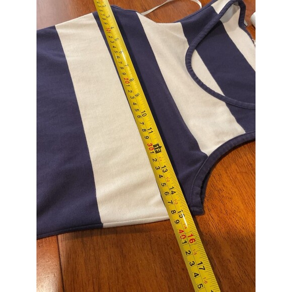 Charming Charlie Maxi Dress Blue Write Striped Small Sleeveless Womens S Spring - Picture 6 of 8